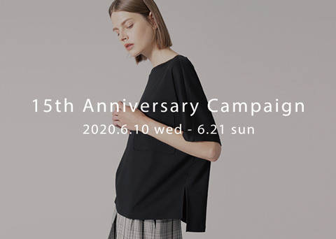 ＜ 15th Anniversary Campaign ＞ 先着で オリジナルTシャツ プレゼント